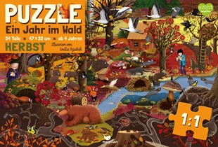 Bild von Dziubak, Emilia (Illustr.): Ein Jahr im Wald - Herbst - Puzzle