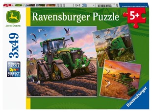 Bild von Kinderpuzzle 3x49 Teile - John Deere in Aktion