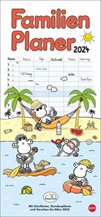 Bild von sheepworld Familienplaner 2024. Familienkalender mit 5 Spalten. Liebevoll illustrierter Familien-Wandkalender mit Schulferien und Stundenplänen