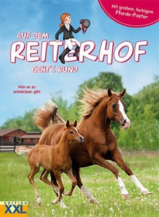 Bild von Auf dem Reiterhof geht´s rund - mit großem, farbigem Pferde-Poster