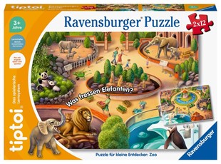 Bild von tiptoi® Puzzle für kleine Entdecker: Zoo - 2x12 Teile