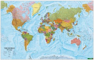 Bild von Freytag-Berndt und Artaria KG (Hrsg.): Weltkarte, The World XXL, international, Poster 1:20.000.000, Plano in Rolle. 1:20'000'000