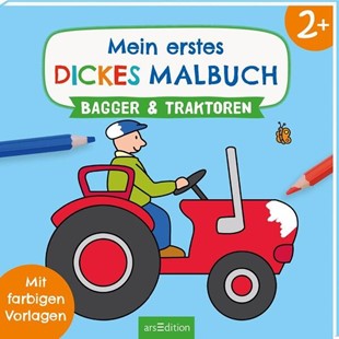 Bild von Beurenmeister, Corina (Illustr.): Mein erstes dickes Malbuch ab 2 - Bagger und Traktoren