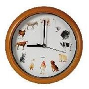 Bild von Wanduhr Bauernhof mit Tierstimmen