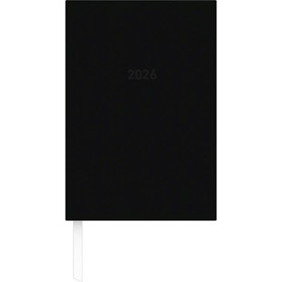 Bild von Zettler Kalender GmbH (Verlag) (Geschaffen): Zettler Buchkalender 2026 14,5x21 cm schwarz Bürokalender 1 Tag auf 1 Seite wattierter Kunststoffeinband Stundeneinteilung 7-19 Uhr