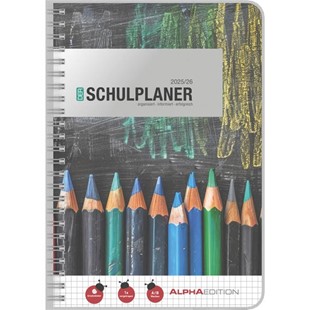 Bild von Alpha Edition GmbH & Co. KG (Hrsg.): Schulplaner Ringbuch schwarz