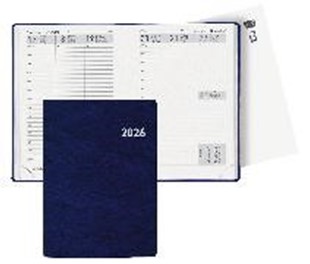 Bild von Biella Taschenagenda Rex, 10,1x14,2 cm, 1 Woche auf 2 Seiten, dunkelblau 2026