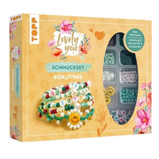 Bild von frechverlag: Lovely You Schmuckset #GirlPower. Anleitung und Material für 5 Armbänder. Über 400 Perlen