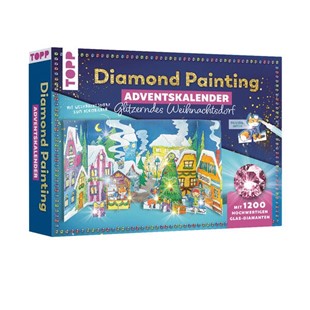 Bild von Hecher, Mimi: Diamond Painting Adventskalender Glitzerndes Weihnachtsdorf. Mit Material und Werkzeug für 24 Aufsteller