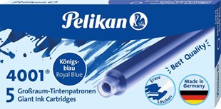 Bild von PELIKAN Grossraum Tintenpatrone 4001 königsblau, löschbar 5 Stück