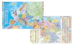 Bild von Deutschland und Europa fürs Büro - DUO-Schreibunterlage