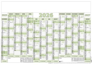 Bild von Zettler Kalender GmbH (Verlag) (Geschaffen): Zettler Plakatkalender 14 Mon Blauer Engel 80 stück plano 2026 - Wandkalender groß 88 x 63 cm, 14 Monate auf 1 Seite inkl. Dez. 2025 & Jan. 2027, Recyclingpapier, nachhaltig, Ferien, Arbeitstage