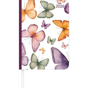 Bild von Alpha Edition GmbH & Co. KG (Geschaffen): Alpha Edition - Lady Journal Butterfly 2026 - Taschenkalender A6 ( 11×15 cm) mit Monatsübersicht & Notizbereich, eleganter Terminplaner für Beruf, Schule & Alltag