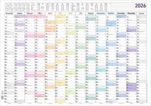 Bild von Alpha Edition GmbH & Co. KG (Geschaffen): Alpha Edition - Jahresplaner XL 14 Monate 2026 - Plakatkalender 100×70 cm mit Jahresübersicht, Ferienkalender & Arbeitstagezählung, großer Wandkalender für Büro, Homeoffice & Organisation
