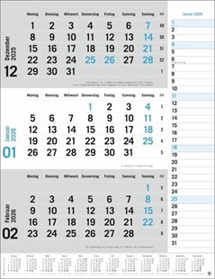 Bild von 3-Monats-Planer, blau 2026