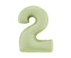 Bild von Folien Zahlenballon  2 mit Helium gefüllt
