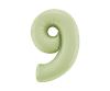 Bild von Folien Zahlenballon 9 mit Helium gefüllt