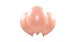 Bild von Latexballone rund  33cm gefüllt mit Helium, herbstrot