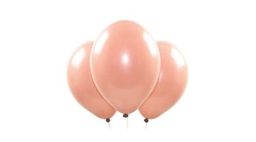 Bild von Latexballone rund  33cm gefüllt mit Helium, herbstrot