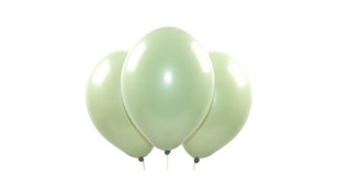 Bild von Latexballone rund  33cm gefüllt mit Helium, salbei