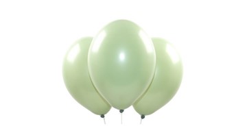 Bild von Latexballone rund  33cm gefüllt mit Helium, salbei