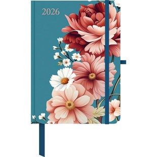 Bild von Neumann Verlage GmbH & Co. KG (Geschaffen): GreenLine - Floral 2026 - Buchkalender 16x22 cm, eleganter Taschenkalender mit Blumen-Design, 4-sprachigem Kalendarium, Elastikband & nachhaltiger Ausstattung für Büro und Alltag