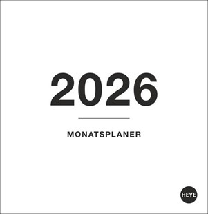 Bild von Black&White Monatsplaner zum Aufstellen 2026