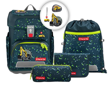 Bild von STEP BY STEP Cloud Schulranzen-Set "Bagger Rocco", 5-teilig