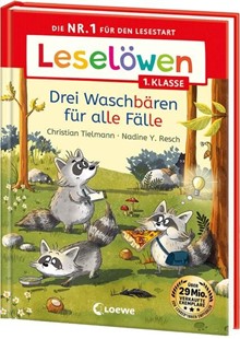 Bild von Tielmann, Christian: Leselöwen 1. Klasse - Drei Waschbären für alle Fälle
