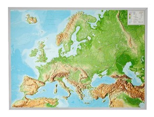 Bild von Markgraf, André: Reliefkarte Europa Gross 1 : 8.000.000 mit Aluminium Rahmen