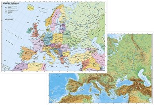 Bild von Europa physisch / politisch. DUO-Schreibunterlage